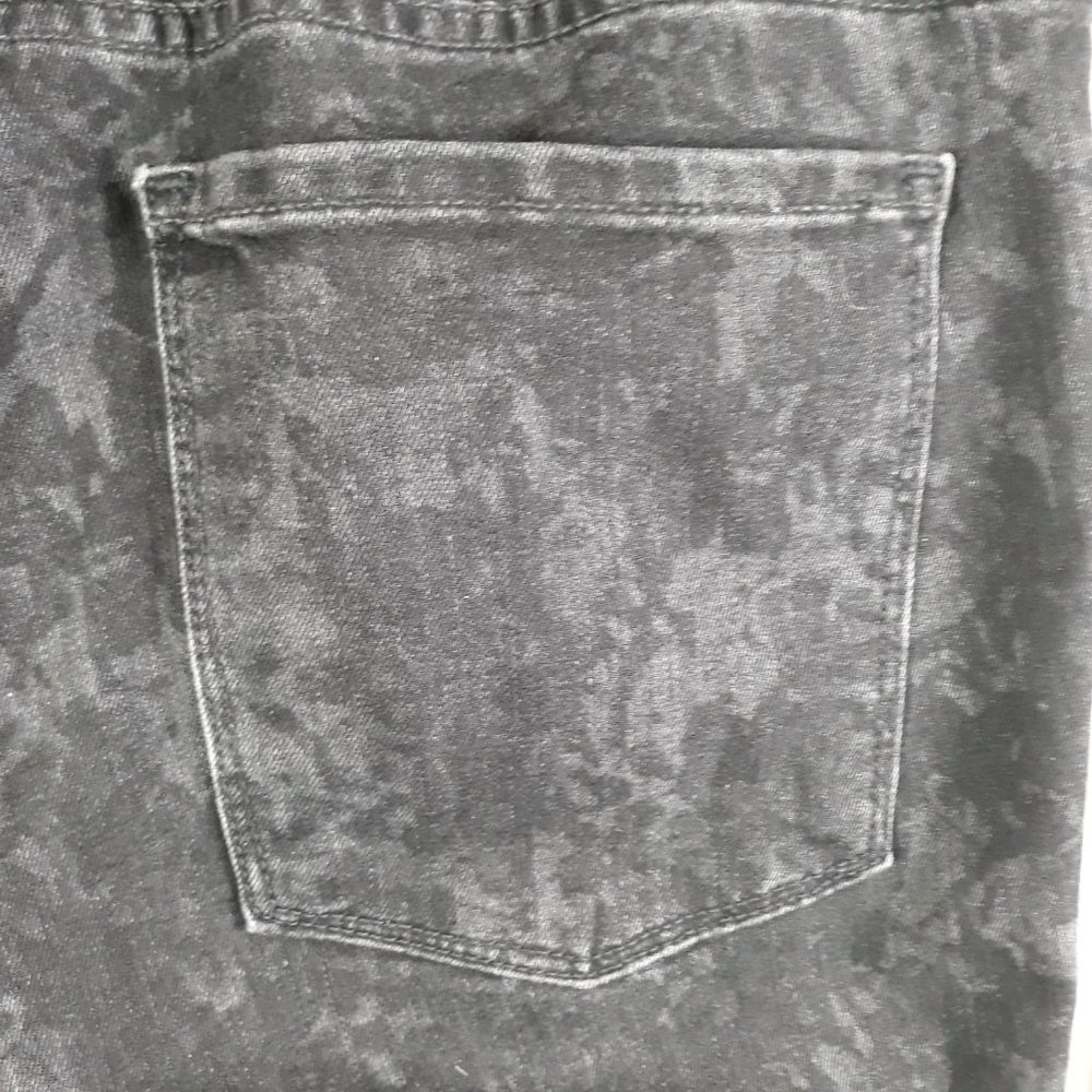 Vince Floral Black Dylan-Ankle Denim Skinny Mid Rise Jeans Size 31 - Picture 7 of 14